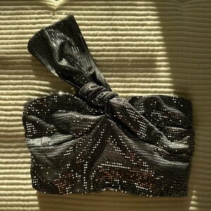 Boutique, cropped, sequined bralette style top